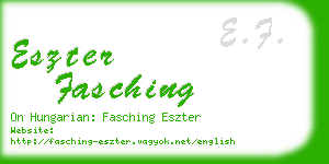 eszter fasching business card